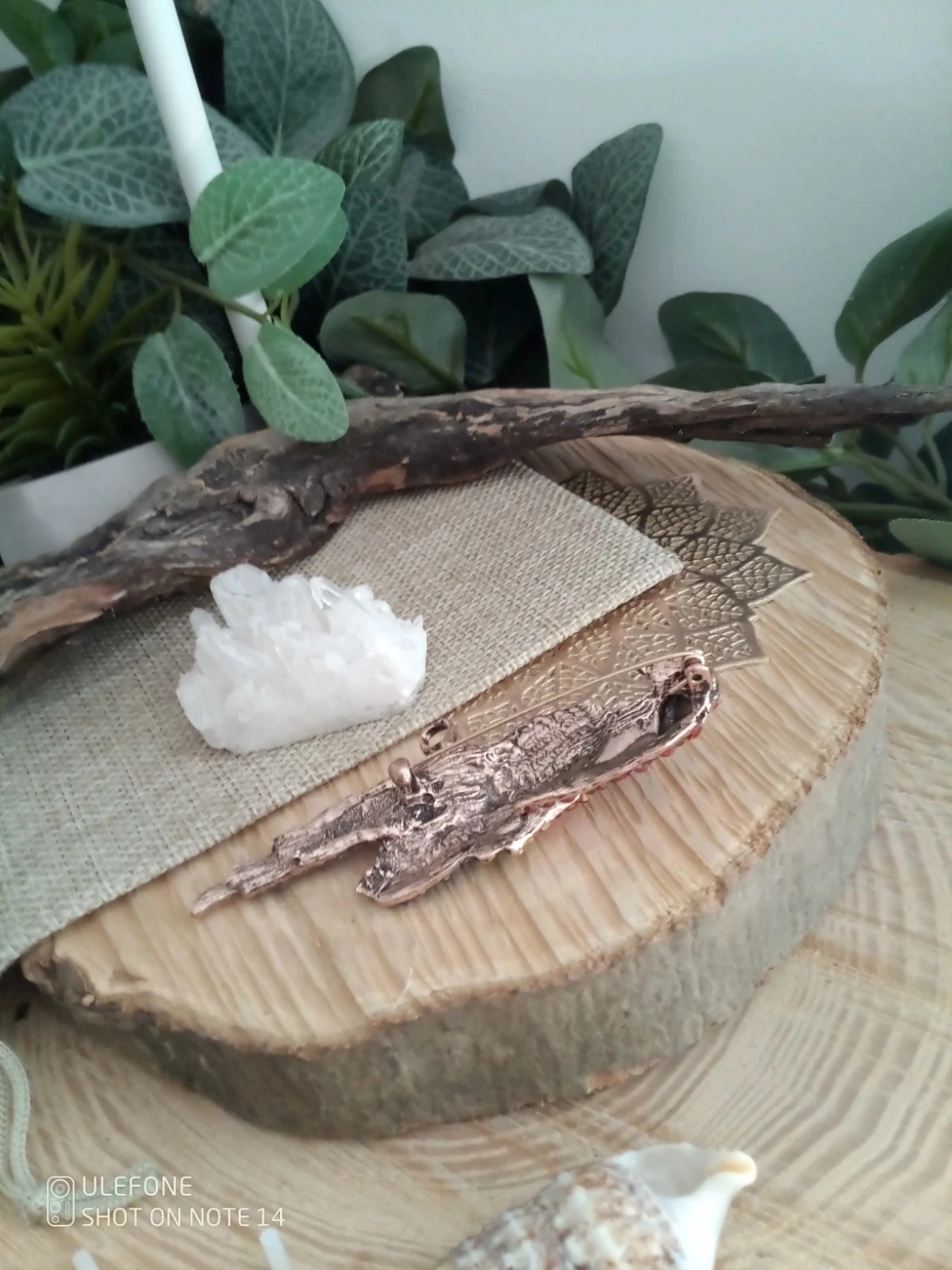 Broche perroquet exotique avec pierre de lune naturelle – photo 3